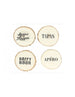 Tognana - Set 4 SottoBicchieri in Legno 10 cm
