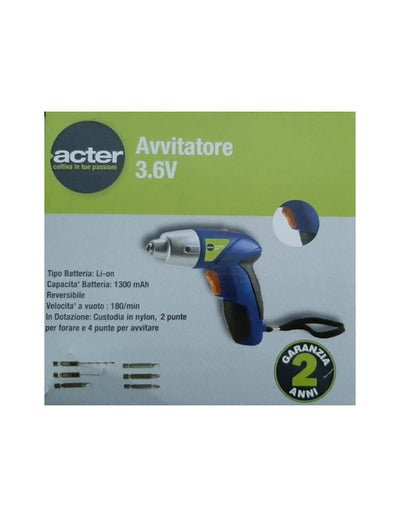 TRAPANO AVVITATORE CACCIAVITE 3.6 v acter