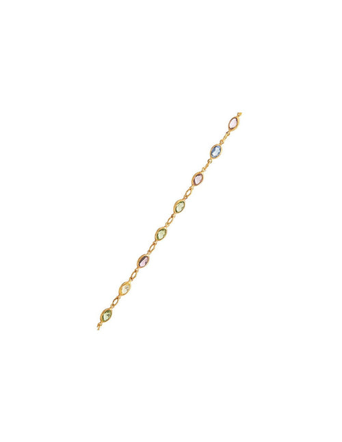 Bracciale Zirconium Oval Colors Gold Zirconite Goldfilled 14/20