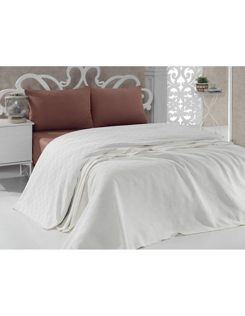 Bella Carine Copriletto Matrimoniale Crema Super King 260 x 220 cm