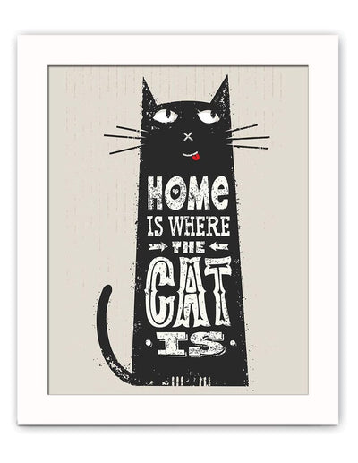 Quadro decorativo con Gatto 28,5 x 23,5 cm