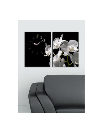 DECORATIVE CANVAS WALL CLOCK (2 PIECES) 228CLA2648