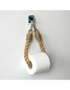 PORTAROTOLO IN METALLO E CORDA NERO E CORDA 12X38X3