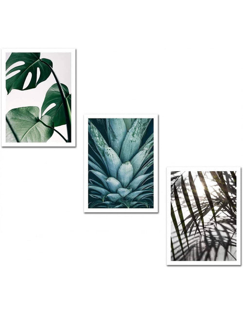 QUADRO DECORATIVO 3 PEZZI IN MDF NATURA