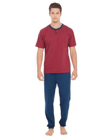 Ragno Pigiama da Uomo 3 Pezzi Maniche Corte U445NT S30 - Passarelli Biancheria