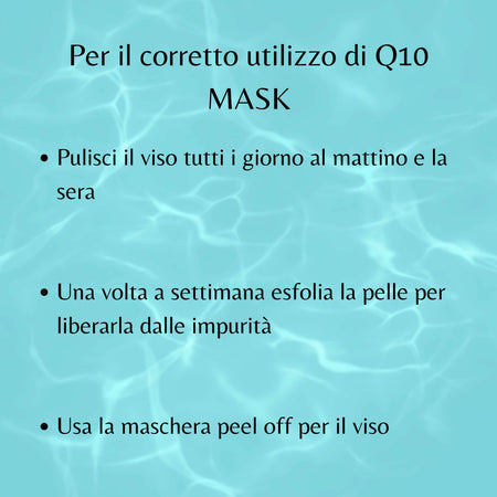Maschera Viso Anti-Età con Coenzima Q10 e Acido Ialuronico – Trattamento Effetto Lifting, Peel Off, Idratante e Rimpolpante, Tonica e Idratata | AlohaLabs Q10 Mask 50ml