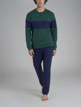 Ragno Pigiama Serafino in Caldo Cotone da Uomo U963N1 2511S48