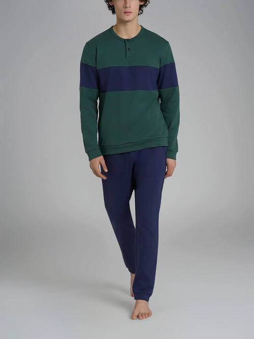 Ragno Pigiama Serafino in Caldo Cotone da Uomo U963N1 2511S48