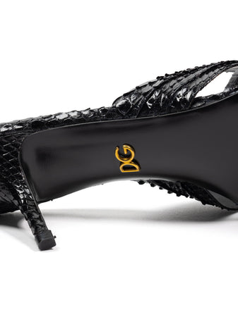 Dolce & Gabbana Ciabatta in pelle di Pitone da donna