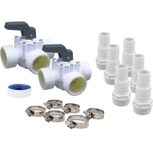 UBBINK Kit by-pass universale per pompa di calore - Modello 7505527 - PVC - Bianco