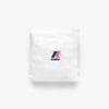 K-WAY T-Shirt unisex in Cotone Pieghevole Unisex Grigia e Bianca con Logo - Le vrai Edouard