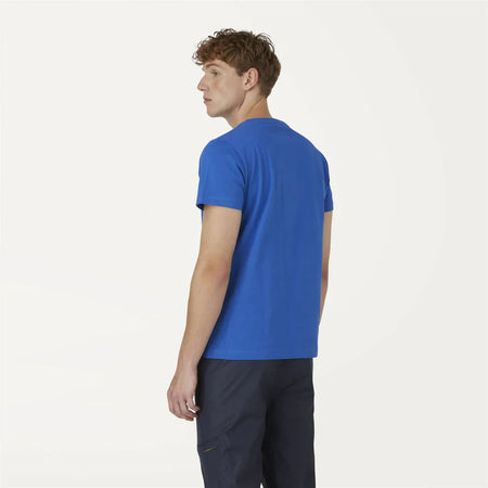 K-WAY T-Shirt Unisex Edouard Blu Reale Pieghevole