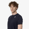 K-WAY T-Shirt unisex in Cotone Pieghevole Unisex blu con Logo - Le vrai Edouard