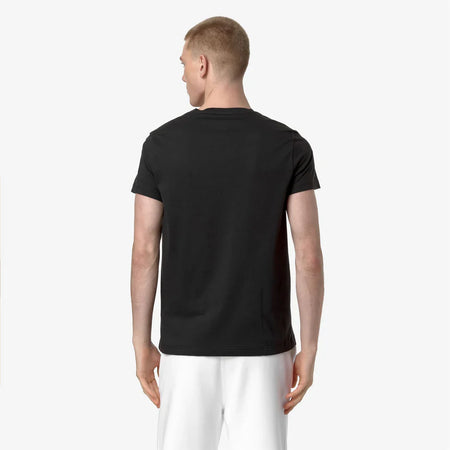 K-WAY T-Shirt unisex in Cotone Pieghevole Unisex nero con Logo - Le vrai Edouard