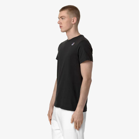 K-WAY T-Shirt unisex in Cotone Pieghevole Unisex nero con Logo - Le vrai Edouard