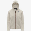 K-Way Prosper Felpa Unisex con Cappuccio Full Zip Poly Cotton K1126HW beige