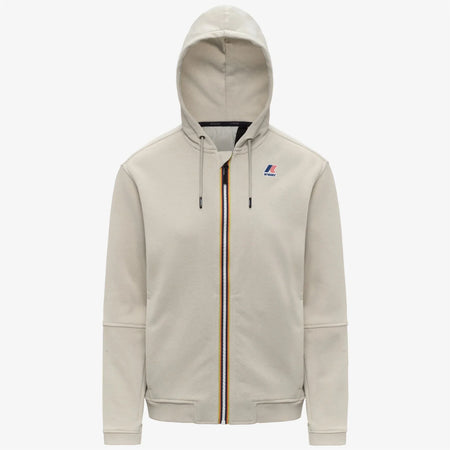 K-Way Prosper Felpa Unisex con Cappuccio Full Zip Poly Cotton K1126HW beige