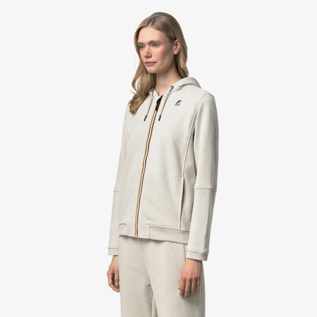 K-Way Prosper Felpa Unisex con Cappuccio Full Zip Poly Cotton K1126HW beige