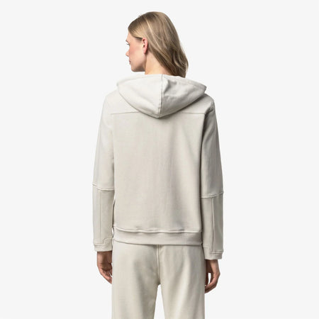 K-Way Prosper Felpa Unisex con Cappuccio Full Zip Poly Cotton K1126HW beige