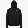 K-WAY felpa uomo Fleece da Viaggio Ripiegabile Unisex Nero Grigio Jourdain travel K2122YW BLACK