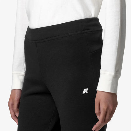 K-WAY Pantaloni donna Sportivi Flare Nero Grigio per Attività Ricreative Calde