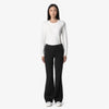 K-WAY Pantaloni donna Sportivi Flare Nero Grigio per Attività Ricreative Calde