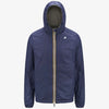K-WAY Capospalla uomo Giacca Corto Impermeabile Reversibile Uomo Blu Beige jake plus.2 double