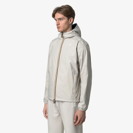 K-WAY Capospalla uomo Giacca Corto Impermeabile Reversibile Uomo Blu Beige jake plus.2 double