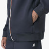 K-WAY Giacca felpa uomo in pile da uomo blu avio con cappuccio regolabile