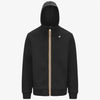 K-WAY Giacca felpa uomo in pile da uomo blu avio con cappuccio regolabile