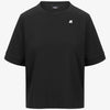 K-WAY T-Shirt donna in Cotone Donna A Taglio Boxy black per Uso Quotidiano
