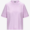 K-WAY T-Shirt donna in Cotone Donna A Taglio Boxy violet per Uso Quotidiano