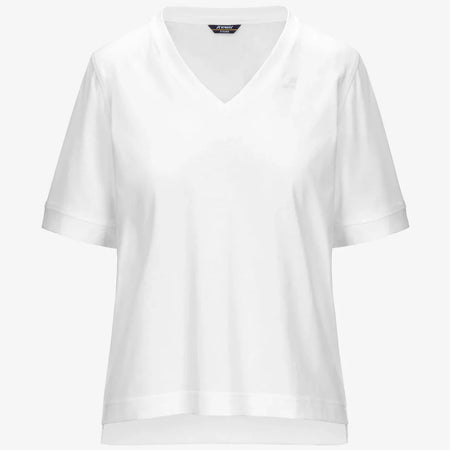K-WAY T-Shirt donna in Cotone vestibilità regular scollo a V - K2148FW mod. Leda jersey