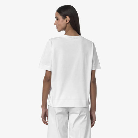 K-WAY T-Shirt donna in Cotone vestibilità regular scollo a V - K2148FW mod. Leda jersey