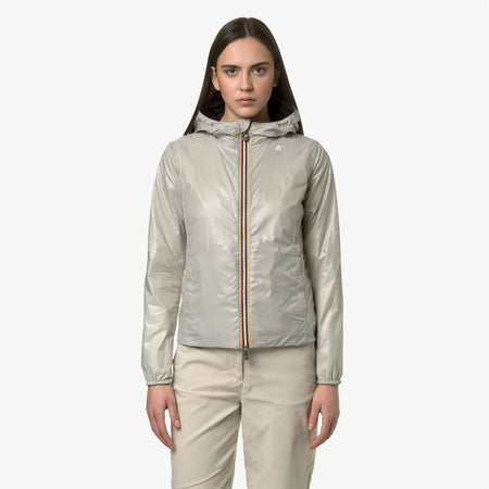 K-WAY Giacca Impermeabile capospalla donna Slim Fit Reversibile Donna black-beige- Lily plus.2 double