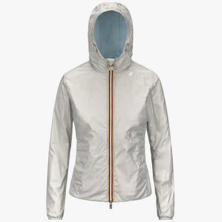 K-WAY Giacca Impermeabile capospalla donna Slim Fit Reversibile Donna Blu Beige - Lily plus.2 double