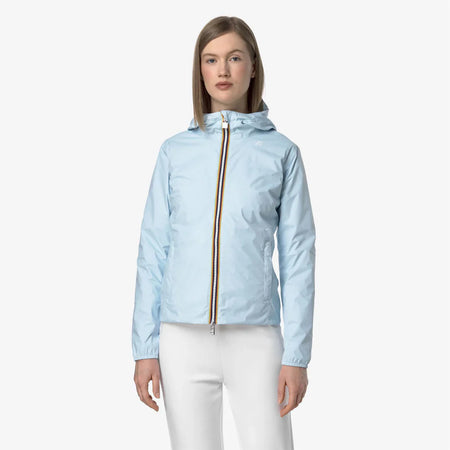 K-WAY Giacca Impermeabile capospalla donna Slim Fit Reversibile Donna Blu Beige - Lily plus.2 double