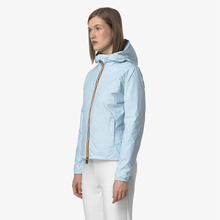 K-WAY Giacca Impermeabile capospalla donna Slim Fit Reversibile Donna Blu Beige - Lily plus.2 double