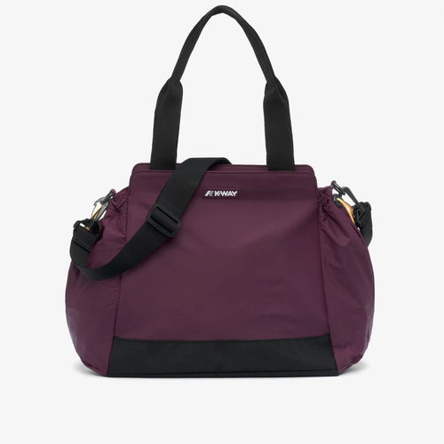 K-Way Aisy Shopping Bag borsa Donna Impermeabile in Nylon Ripstop con Zip e Tasche – Bordeaux 30x32x18 cm
