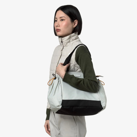 K-Way Aisy Shopping Bag Borsa Donna Impermeabile in Nylon Ripstop con Zip e Tasche – 30x32x18 cm