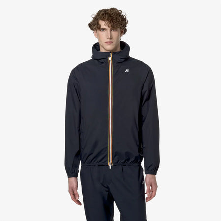 K-Way Jack Stretch Dot Giubbino Uomo Impermeabile Slim Fit Blu Navy K5127QW