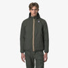 K-WAY Giubbino Uomo Intermedia Calda Unisex Verde Scuro con Materiali Riciclati K61273W