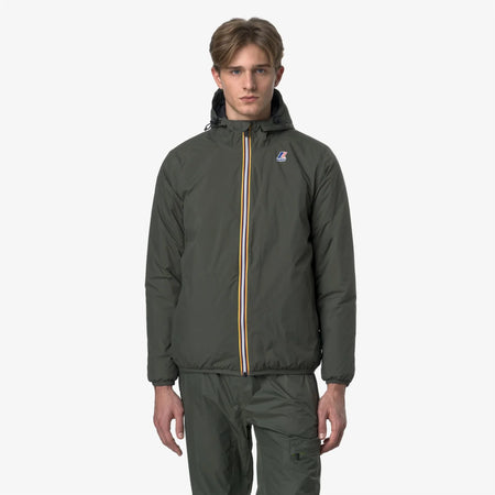K-WAY Giubbino Uomo Intermedia Calda Unisex Verde Scuro con Materiali Riciclati K61273W