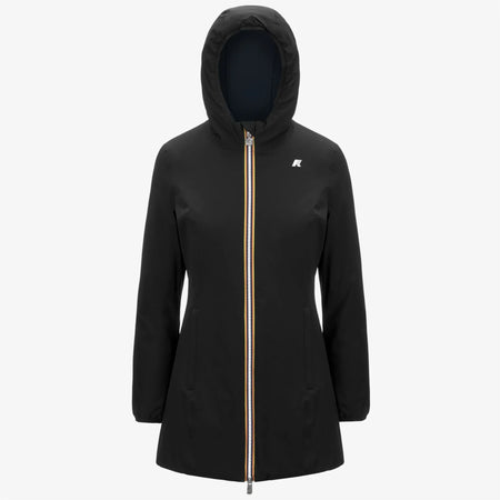 K-WAY Denise Capospalla donna Giacca Calda Reversibile Donna Nera Blu con Imbottitura Sintetica .K6128UW
