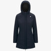 K-WAY Denise Capospalla donna Giacca Calda Reversibile Donna Nera Blu con Imbottitura Sintetica .K6128UW