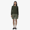 K-Way Bermuda Donna Chino Stretch in Gabardine Verde Militare Nive K6133MW