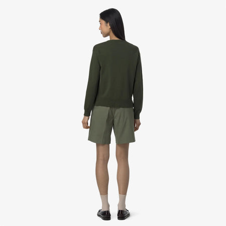 K-Way Bermuda Donna Chino Stretch in Gabardine Verde Militare Nive K6133MW