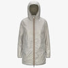 K-WAY Giacca Impermeabile Media capospalla Donna Reversibile Verde Beige sophie plus.2 reversible
