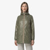K-Way Sophie Giubbino Donna K7123MW B0T Giacca Reversibile Impermeabile Media Lunghezza Verde Blu