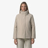 K-WAY Marletta st Warm Giacca Corto Calda beige Grigia con Aperture Regolabili K7125KW XP2